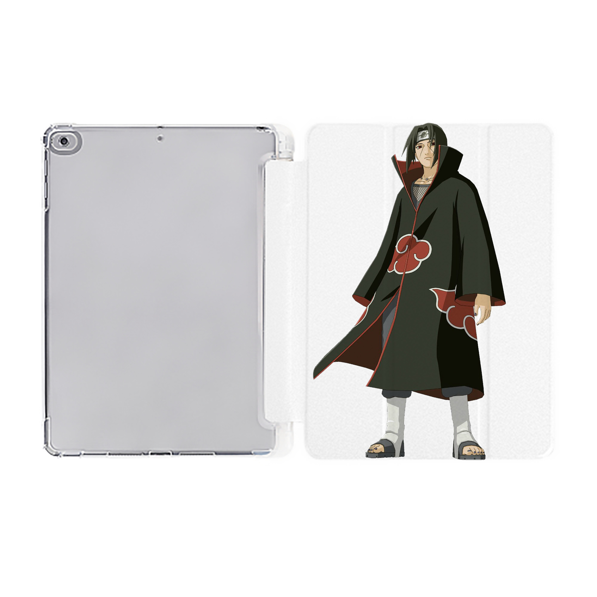 （画像用） NARUTO -ナルト- うちは イタチ Uchiha Itachi IPad ケース ペン収納付き 三つ折りスタンド PUレザー×シリコン 対応機種9.5/10.5/10.9インチ